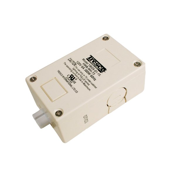 Tresco Tresco 120V T5 Hardwire Box wo Switch, White L-HWB-WH-T5-1